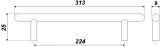 Мебельная ручка RR006